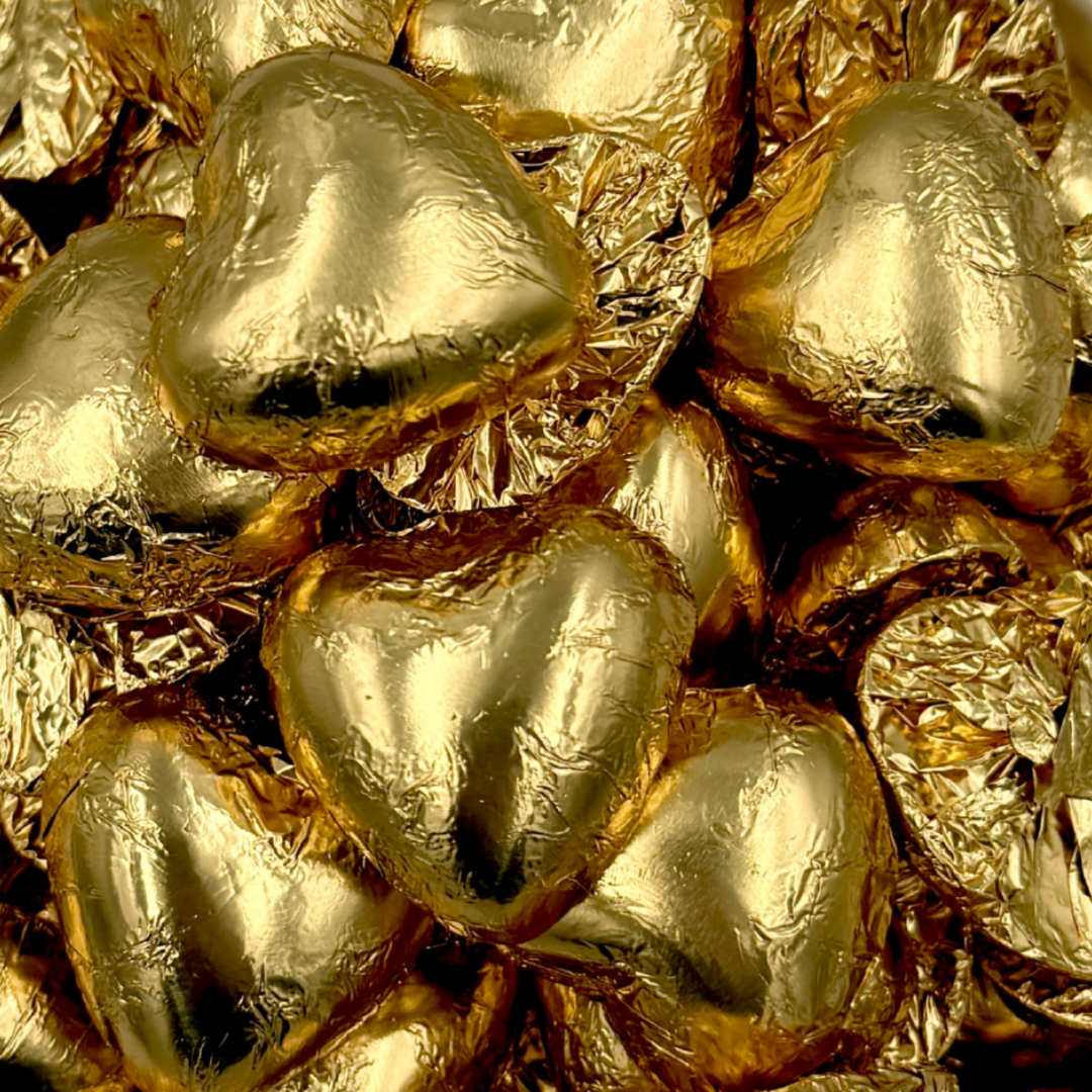 DATO Guld Hjerter - 120 stk.