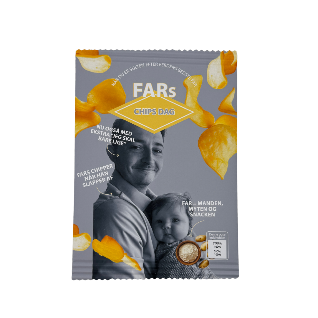 Personlig Chips Pose Grå - 1 stk.