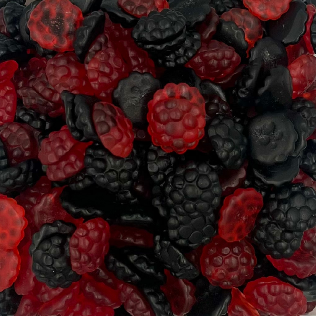 Haribo Hindbær & Brombær - 2 kg.