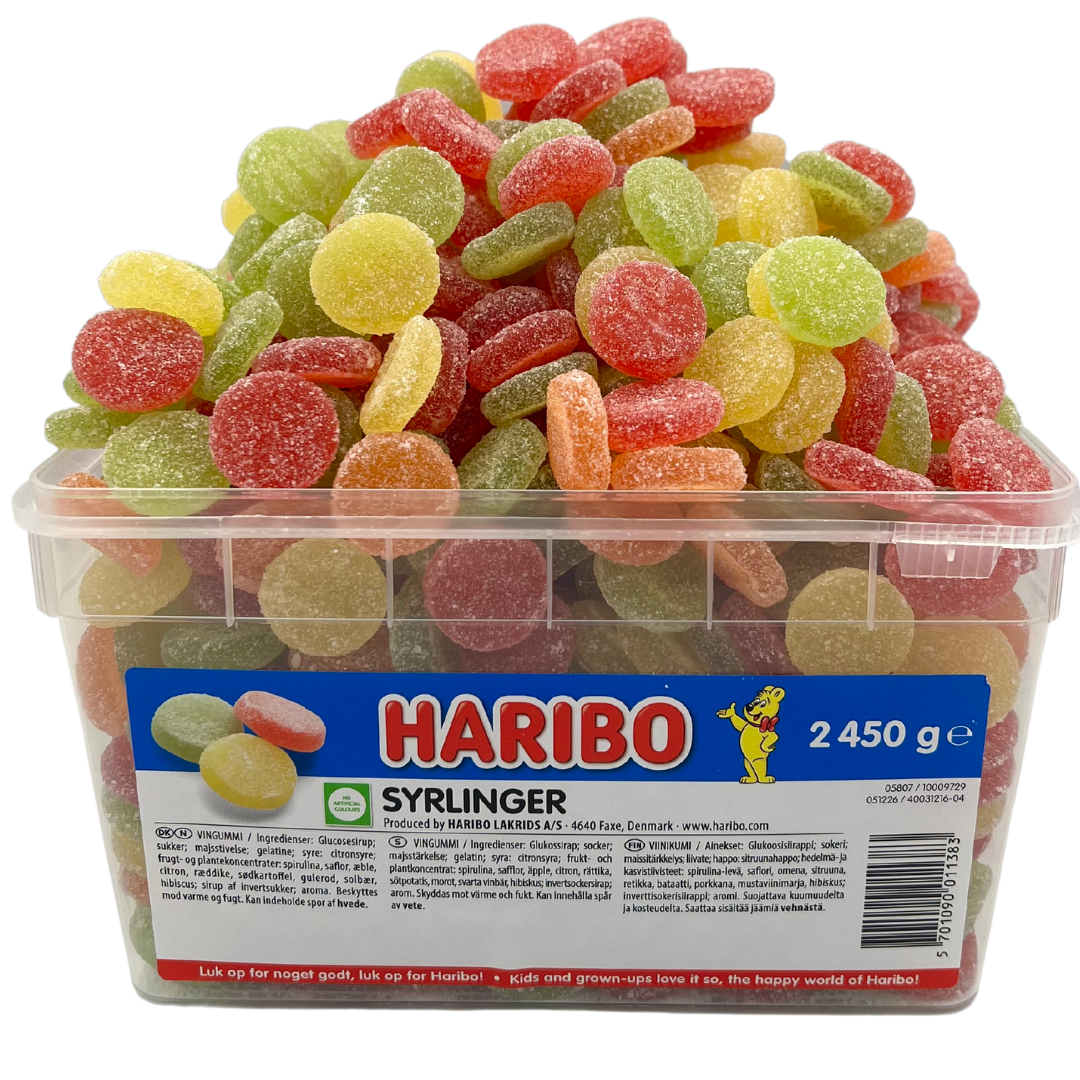 Haribo Syrlinger - 2,4 kg.
